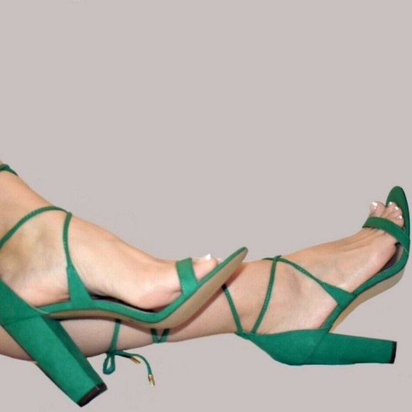 green strappy sandals uk